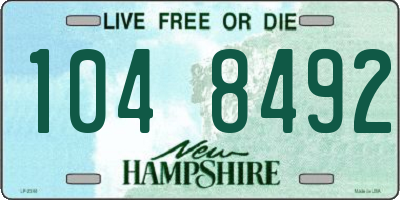 NH license plate 1048492
