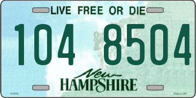 NH license plate 1048504