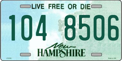 NH license plate 1048506
