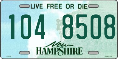 NH license plate 1048508