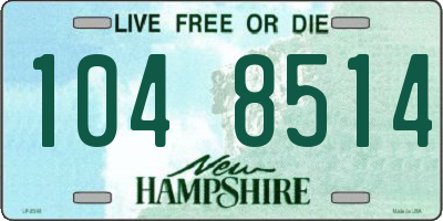 NH license plate 1048514