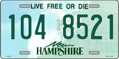 NH license plate 1048521