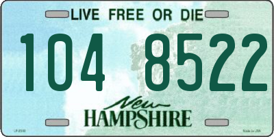 NH license plate 1048522