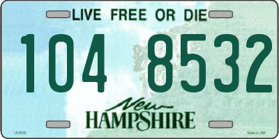 NH license plate 1048532