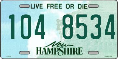 NH license plate 1048534