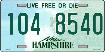 NH license plate 1048540