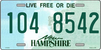 NH license plate 1048542