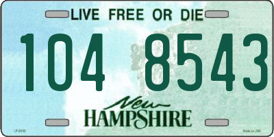 NH license plate 1048543