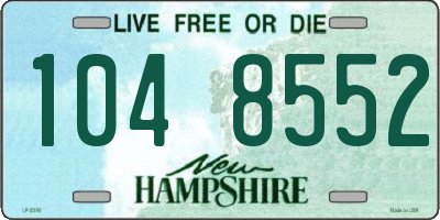NH license plate 1048552