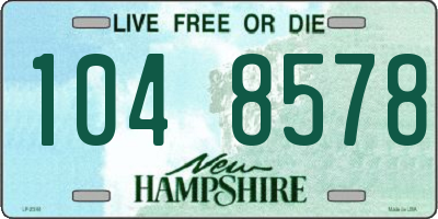 NH license plate 1048578