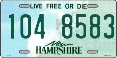 NH license plate 1048583