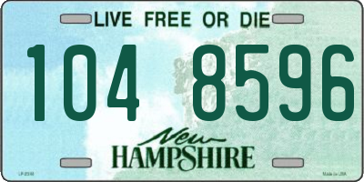 NH license plate 1048596