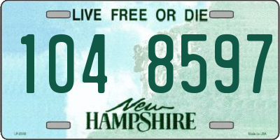 NH license plate 1048597