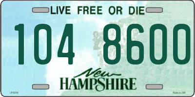 NH license plate 1048600