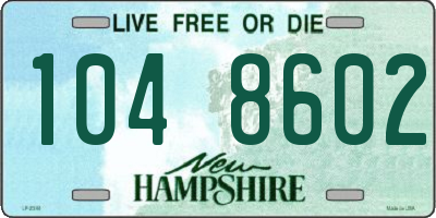 NH license plate 1048602