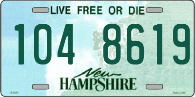 NH license plate 1048619