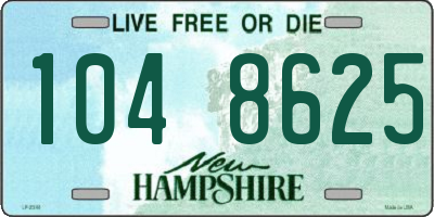 NH license plate 1048625