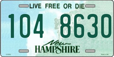 NH license plate 1048630