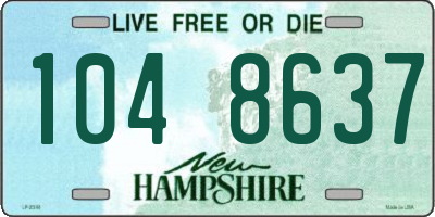 NH license plate 1048637
