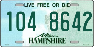 NH license plate 1048642