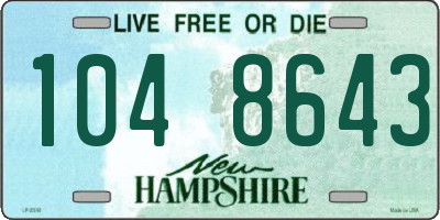 NH license plate 1048643