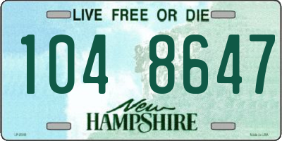 NH license plate 1048647
