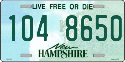NH license plate 1048650