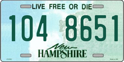 NH license plate 1048651