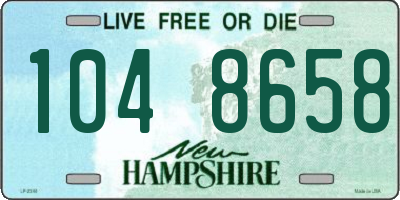 NH license plate 1048658