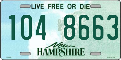 NH license plate 1048663