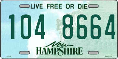 NH license plate 1048664