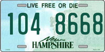 NH license plate 1048668
