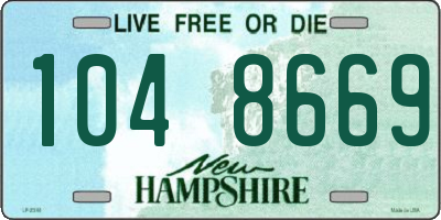 NH license plate 1048669