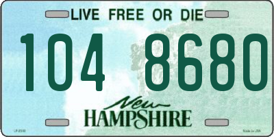 NH license plate 1048680