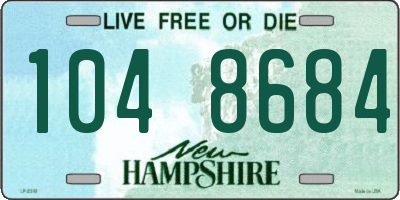 NH license plate 1048684