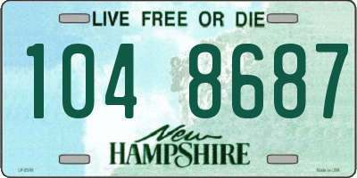 NH license plate 1048687
