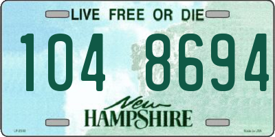 NH license plate 1048694
