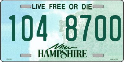 NH license plate 1048700