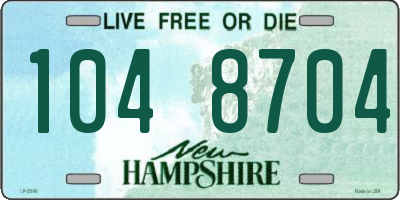 NH license plate 1048704