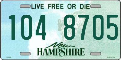 NH license plate 1048705