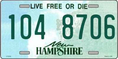 NH license plate 1048706