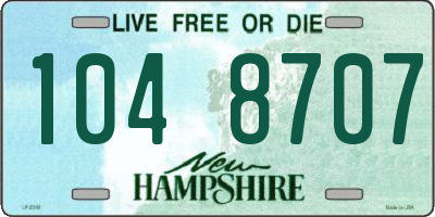 NH license plate 1048707