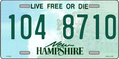 NH license plate 1048710