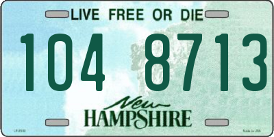 NH license plate 1048713