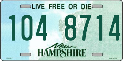 NH license plate 1048714