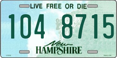 NH license plate 1048715