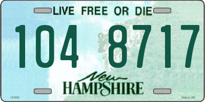 NH license plate 1048717