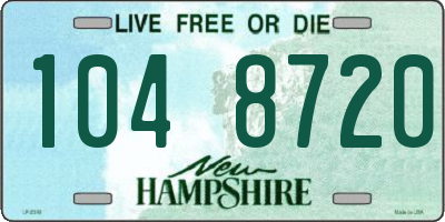 NH license plate 1048720