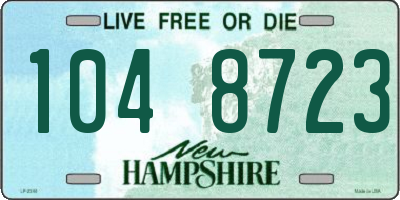 NH license plate 1048723