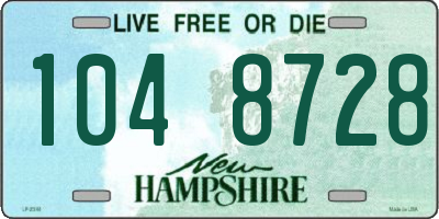 NH license plate 1048728